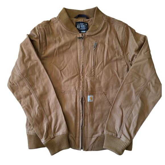 Carhartt Women’s Rugged Flex Canvas Jacket Utility Brown Size M (8-10) - Picture 1 of 9
